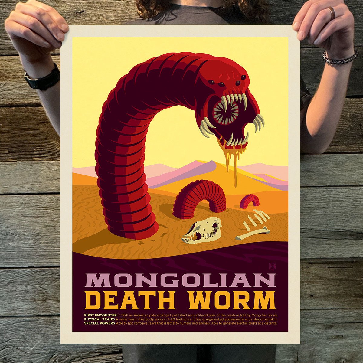 Mongolian Death Worm (Legends & Monsters) Art Print - Wander Together Outfitters