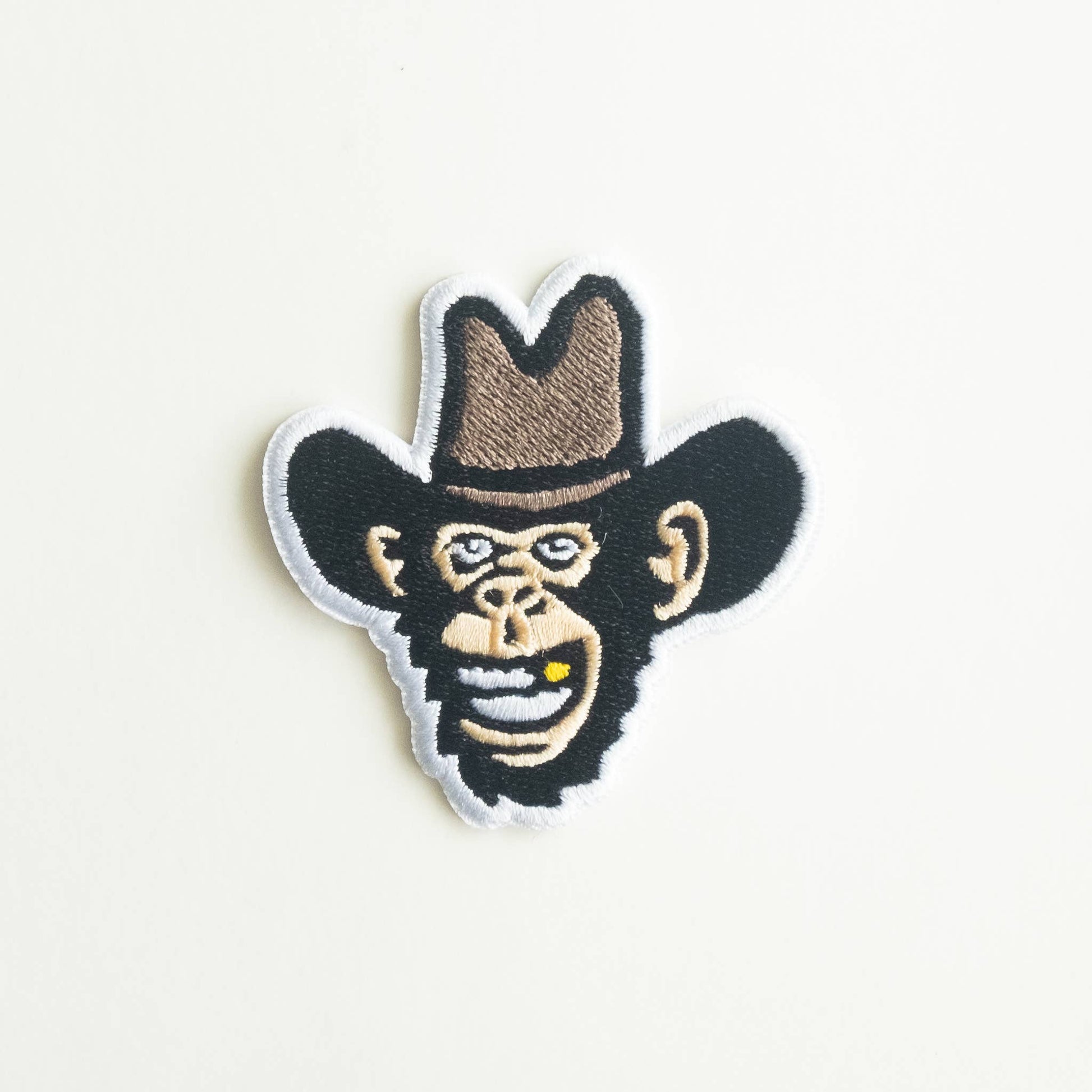 Monkey Cowboy Embroidered Iron on Patch - Wander Together Outfitters