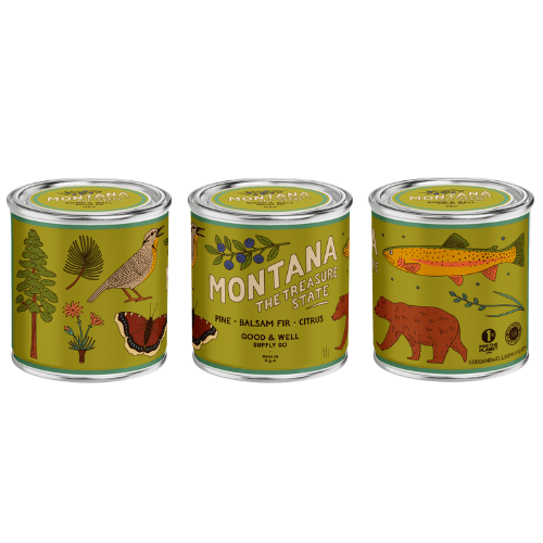 Montana State Candle (Pine, Citrus, Fir) - Wander Together Outfitters