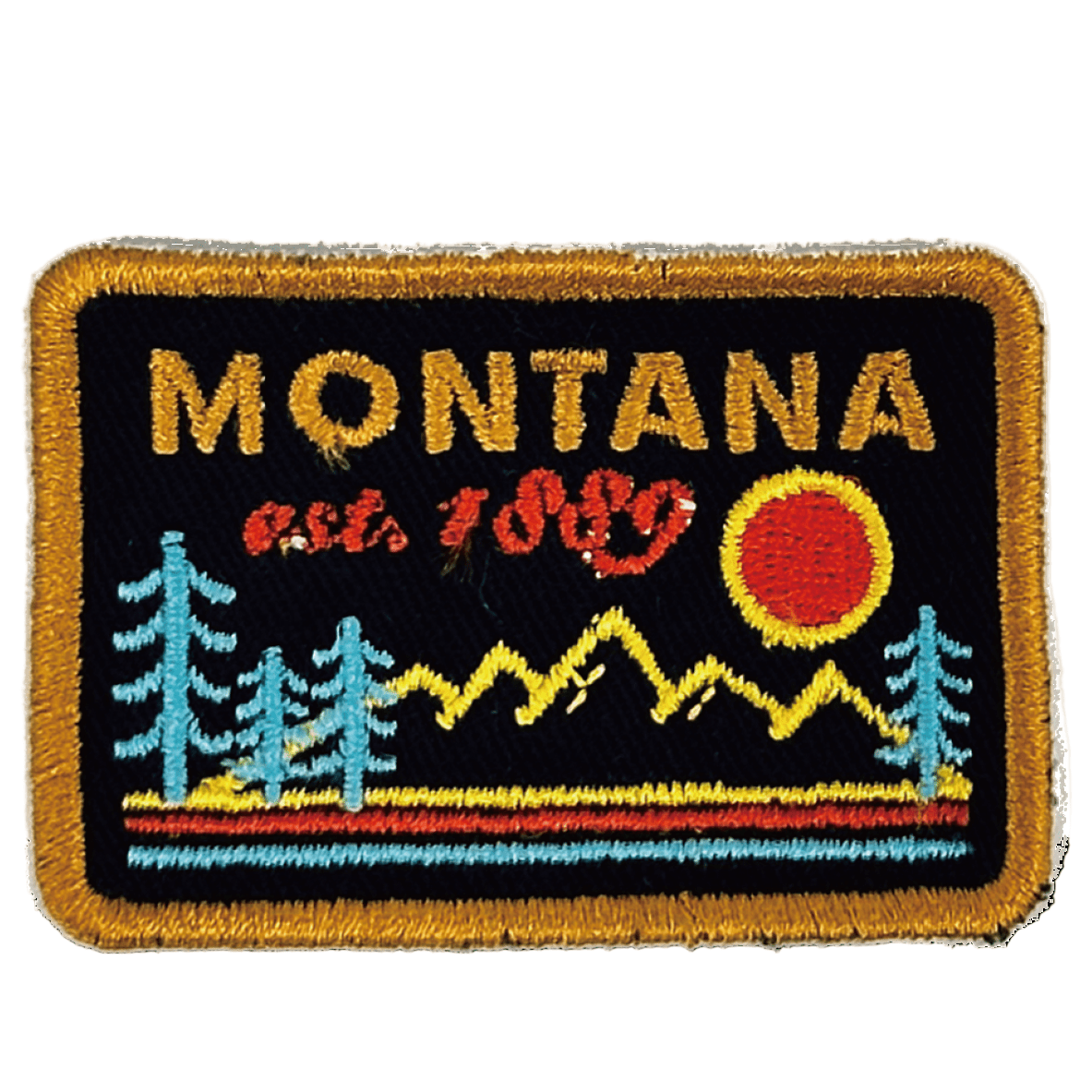 Montana Sunset Wilderness Iron On Embroidery Patch - Wander Together Outfitters