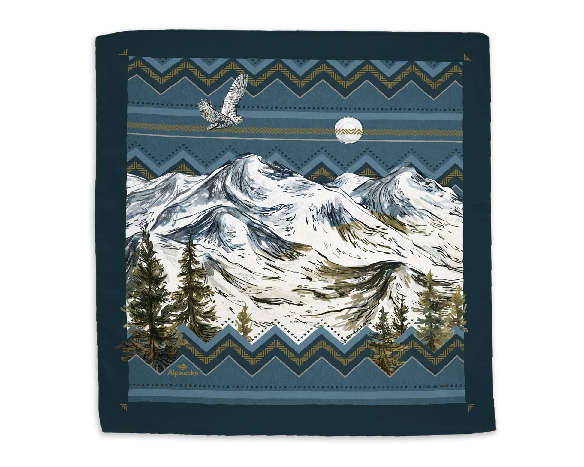 Moonlit Mountain Quick - Dry Bandana - Wander Together Outfitters