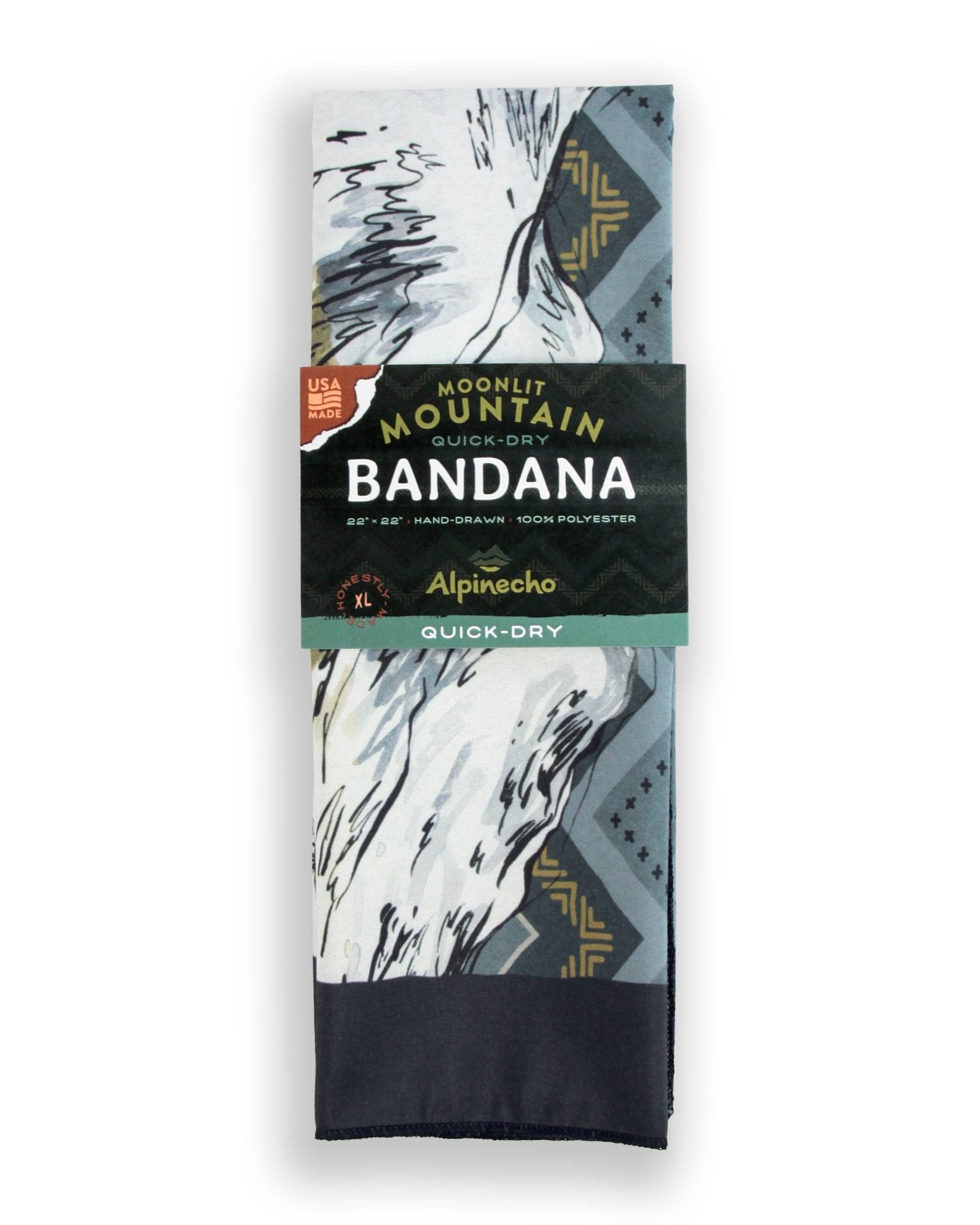 Moonlit Mountain Quick - Dry Bandana - Wander Together Outfitters