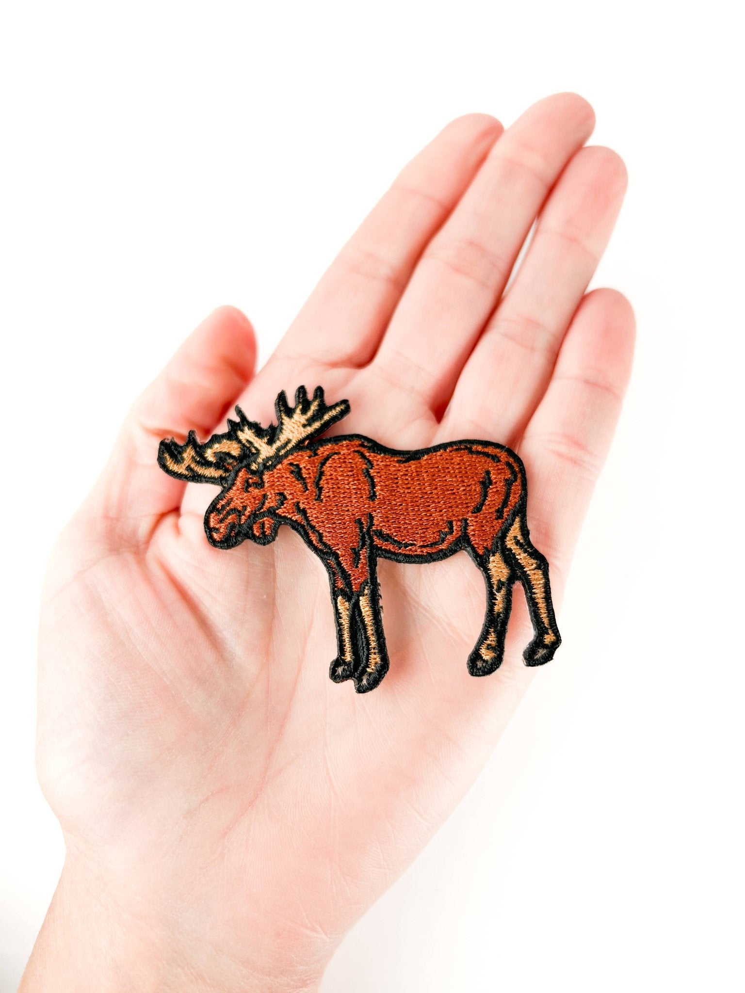 Moose Embroidered Iron On Patch - Wander Together Outfitters