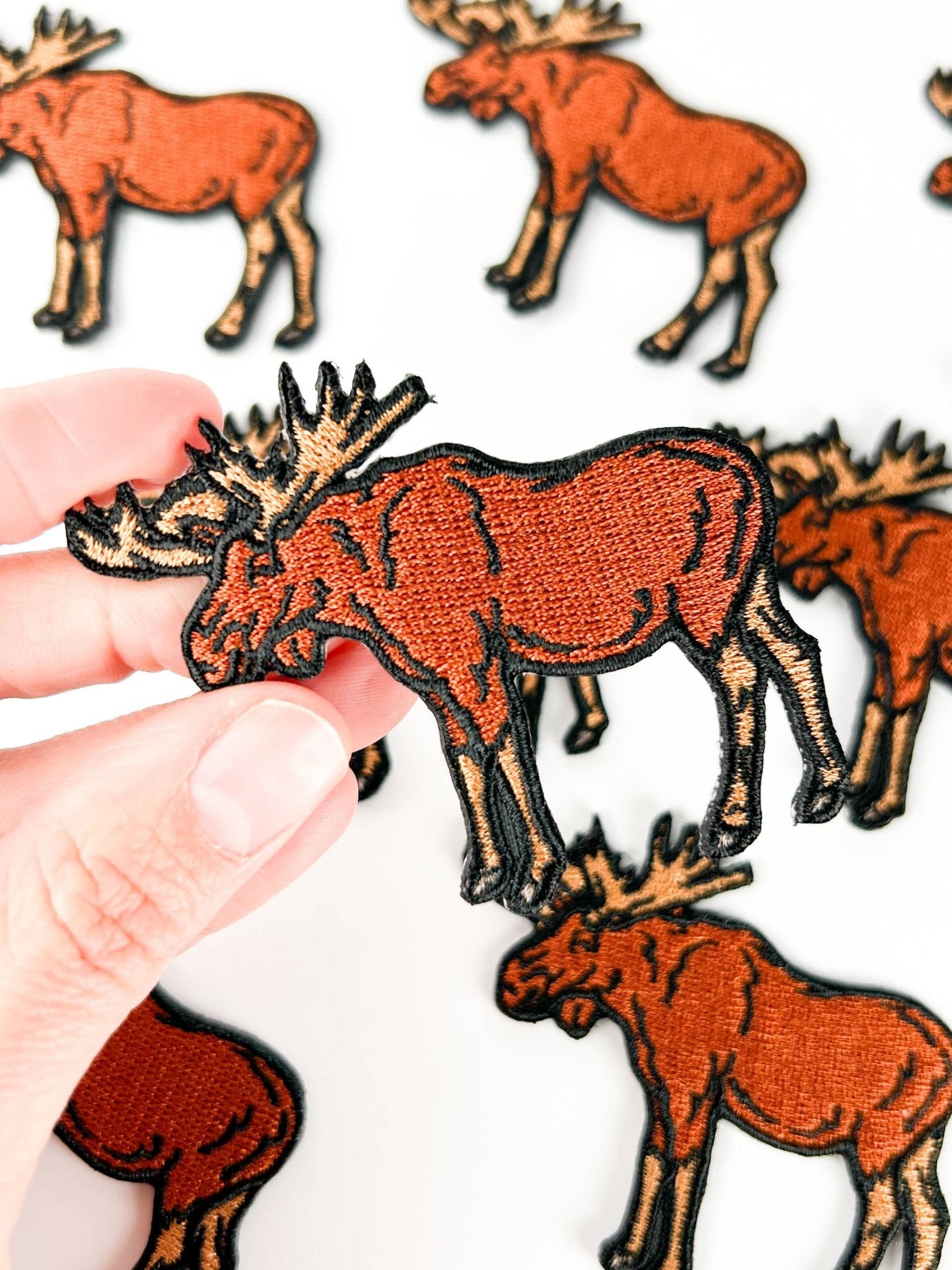 Moose Embroidered Iron On Patch - Wander Together Outfitters
