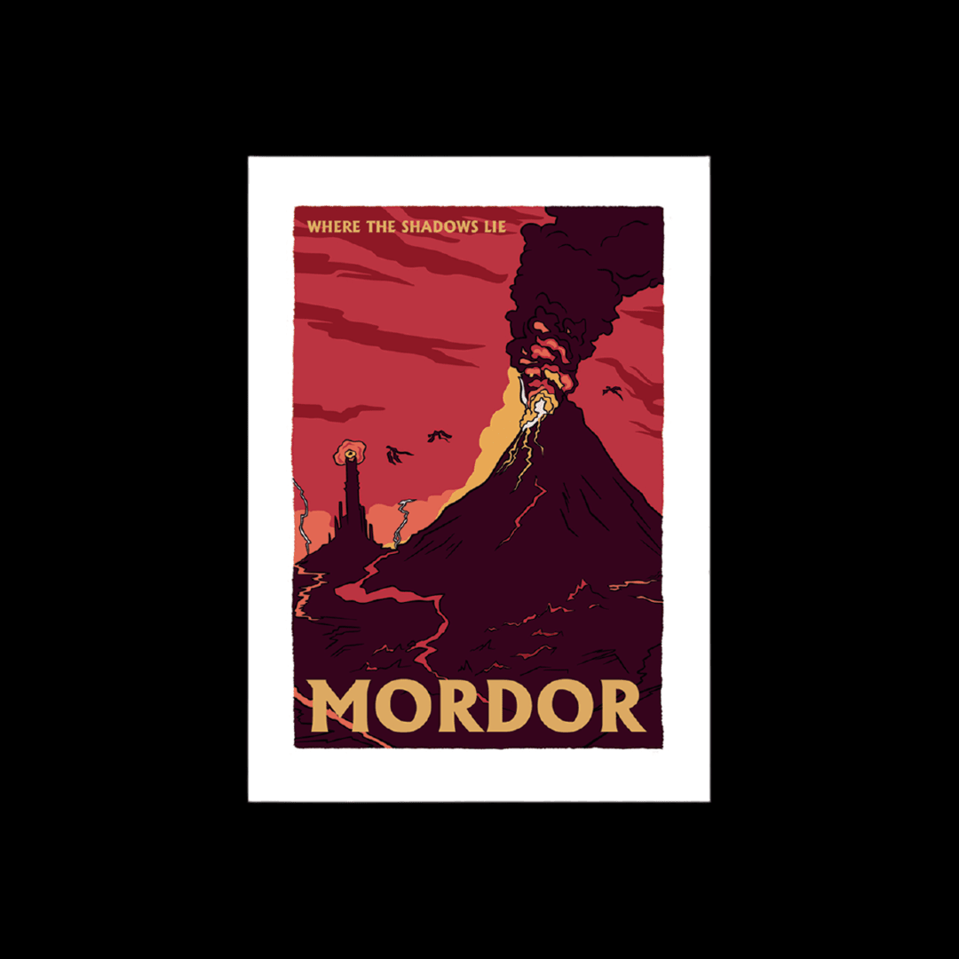 Mordor Fictional Travel Vinyl Sticker - Wander Together Outfitters
