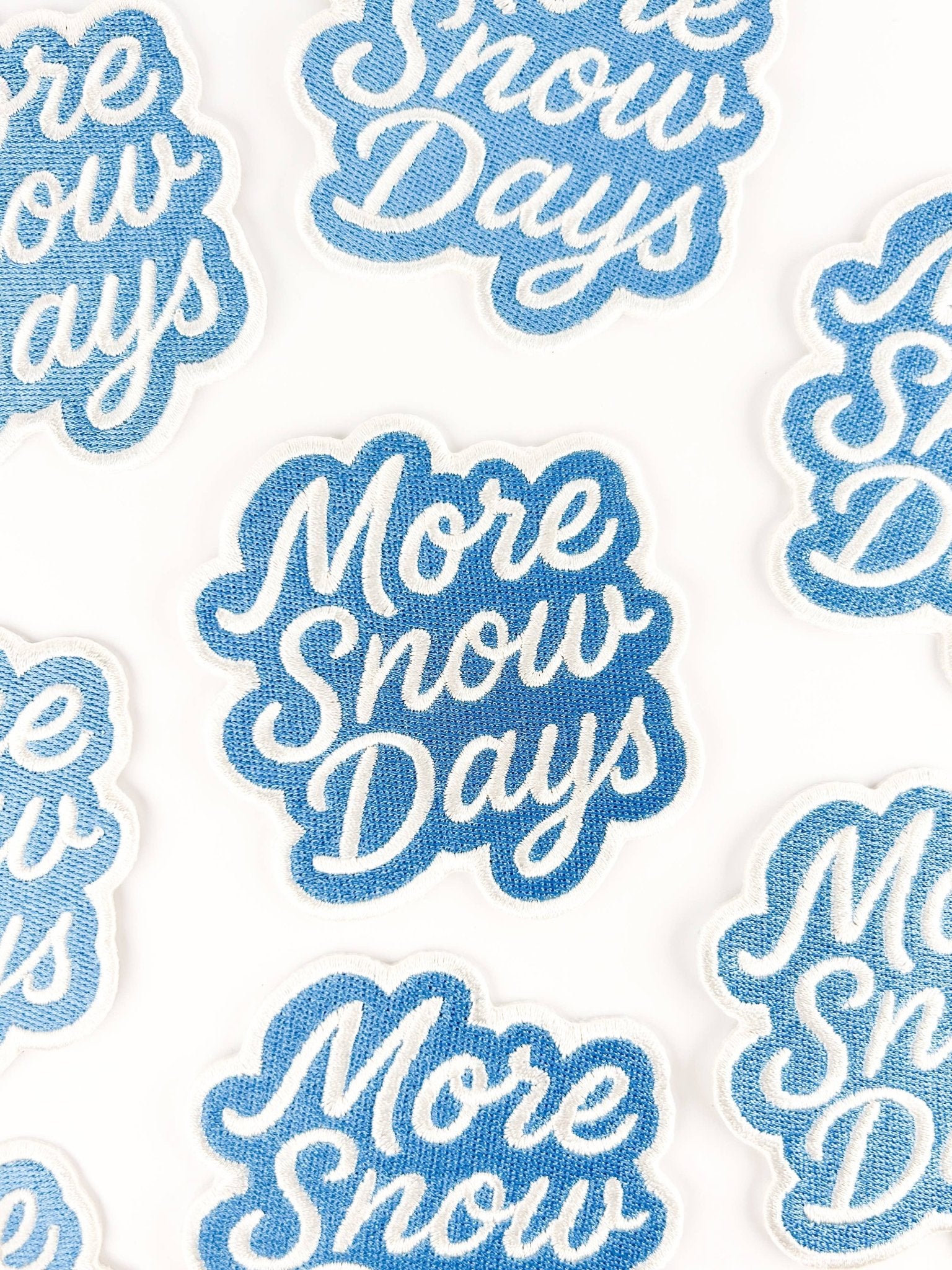"More Snow Days" Embroidered Iron On Patch - Wander Together Outfitters