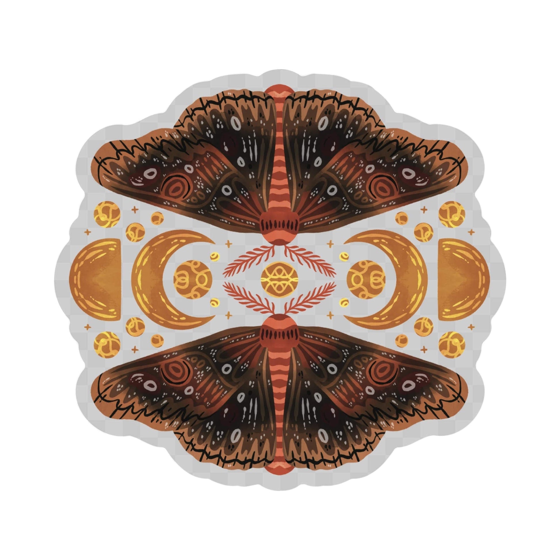 Moth and Moon Clear Sticker - Wander Together Outfitters