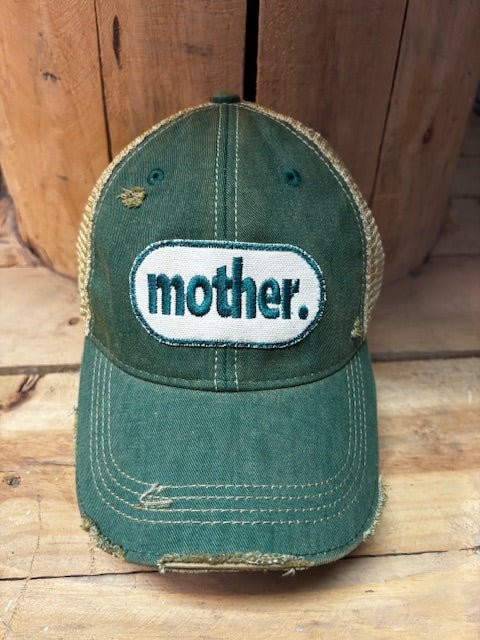 "Mother" Distressed Snapback Cap - Wander Together Outfitters