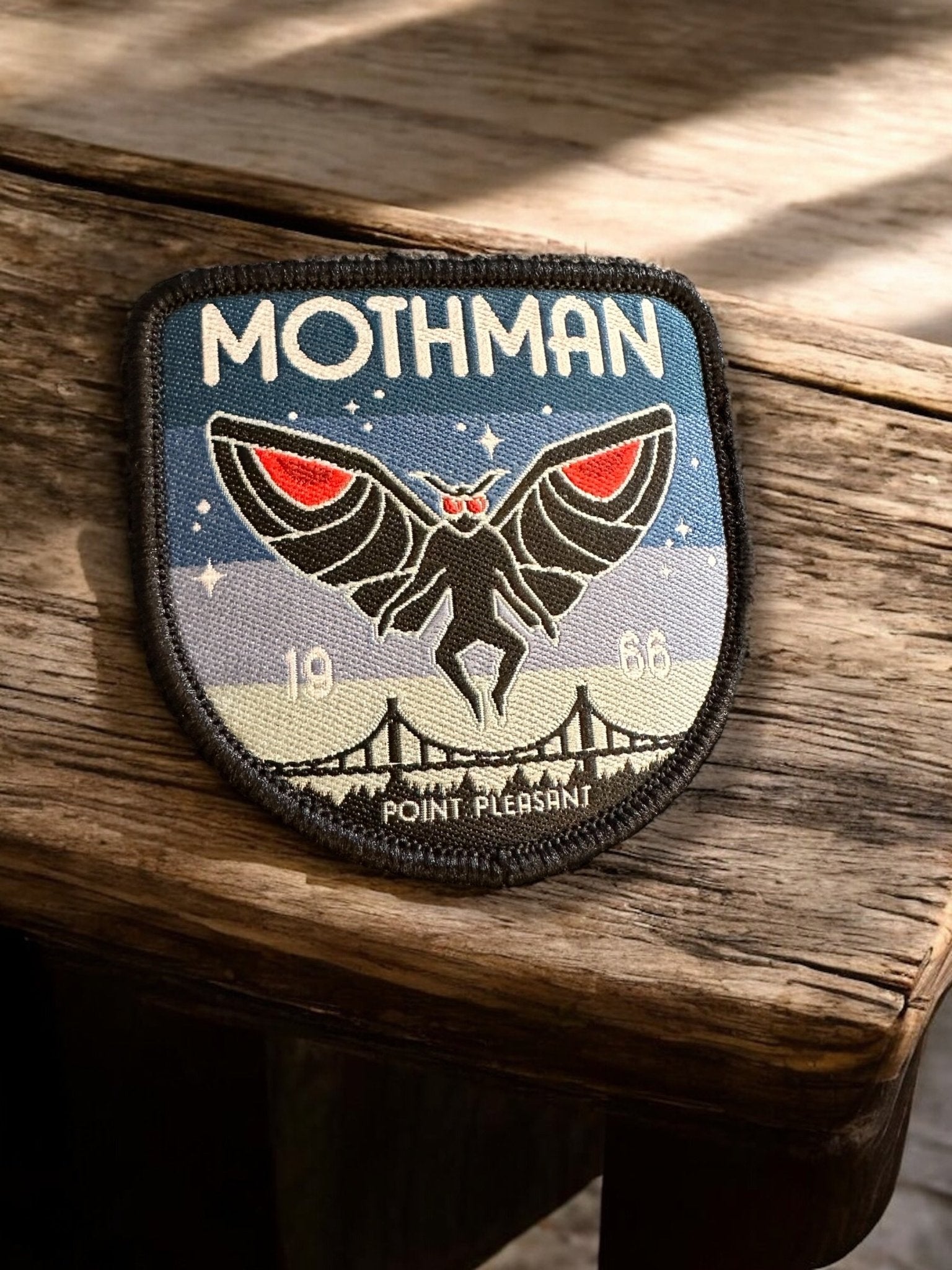 Mothman Woven Patch | Iron On Embroidered Patch - Wander Together Outfitters