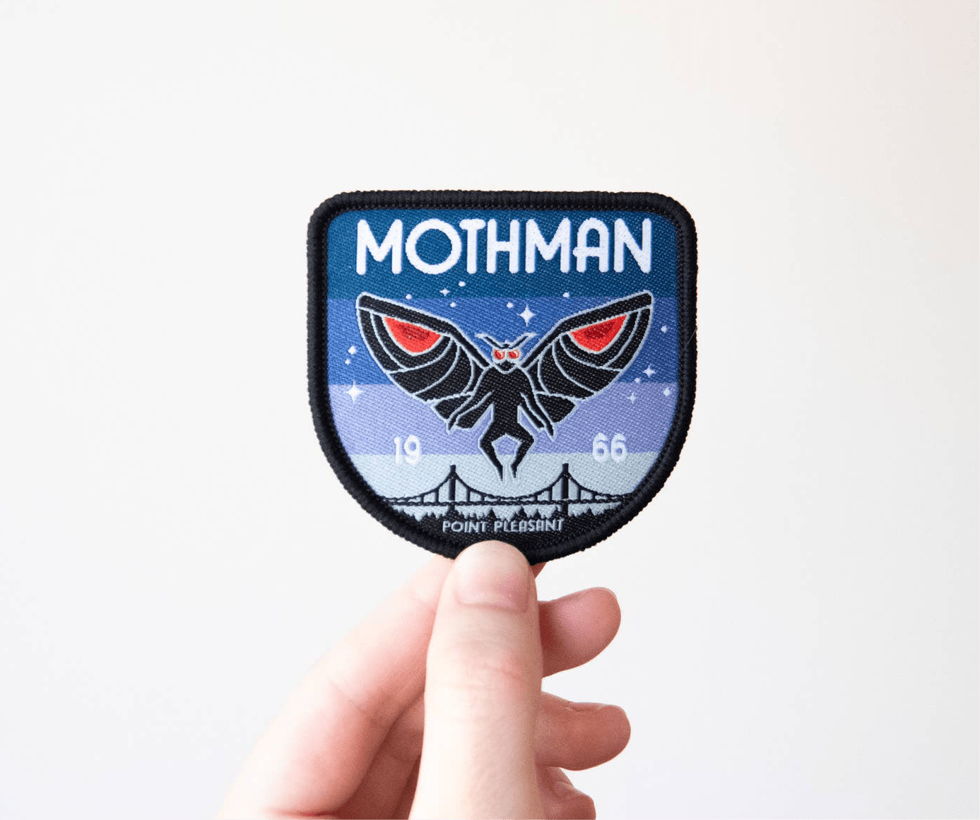 Mothman Woven Patch | Iron On Embroidered Patch - Wander Together Outfitters