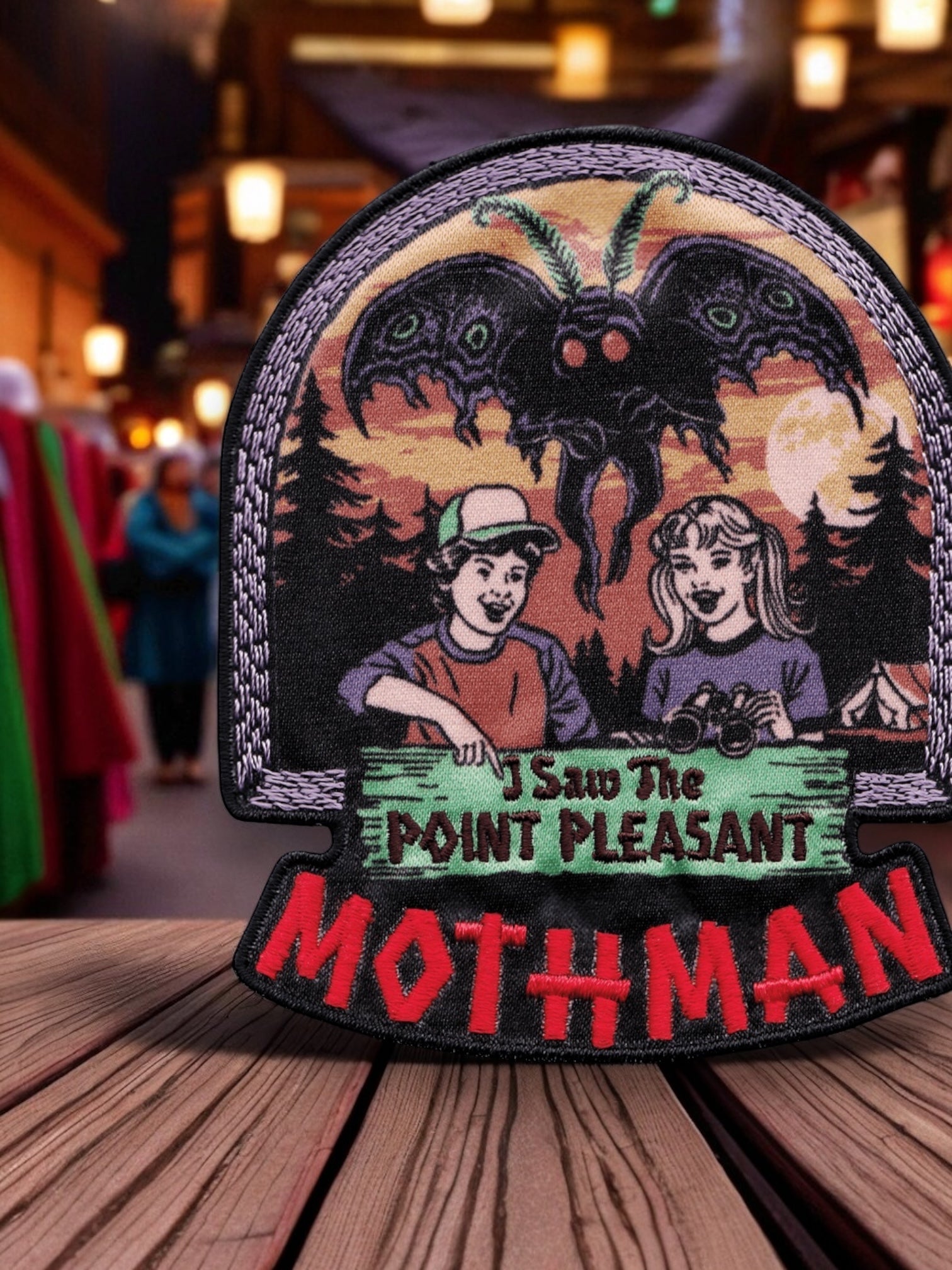 Mothman Woven Patches (Various Styles) Iron On Patch - Wander Together Outfitters