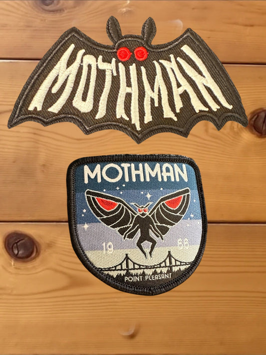 Mothman Woven Patches (Various Styles) Iron On Patch - Wander Together Outfitters