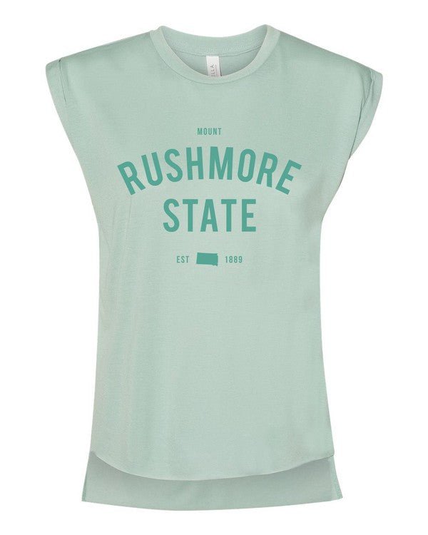 Mount Rushmore State South Dakota Graphic Rolled Cuff Tee - Wander Together Outfitters