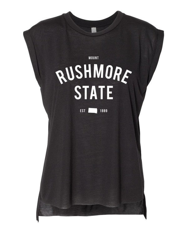 Mount Rushmore State South Dakota Graphic Rolled Cuff Tee - Wander Together Outfitters