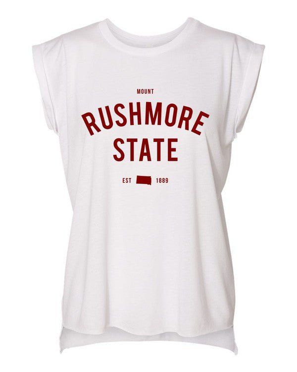 Mount Rushmore State South Dakota Graphic Rolled Cuff Tee - Wander Together Outfitters