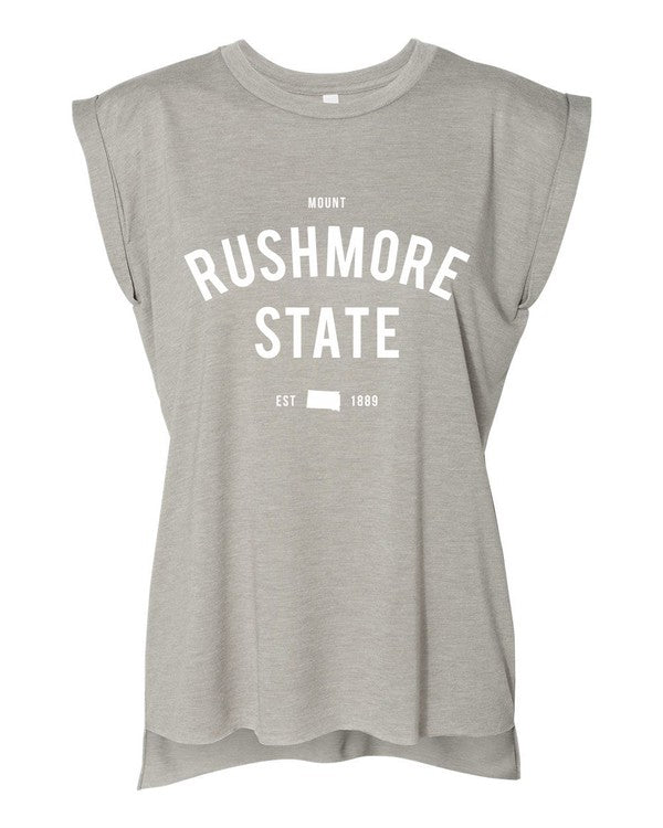Mount Rushmore State South Dakota Graphic Rolled Cuff Tee - Wander Together Outfitters