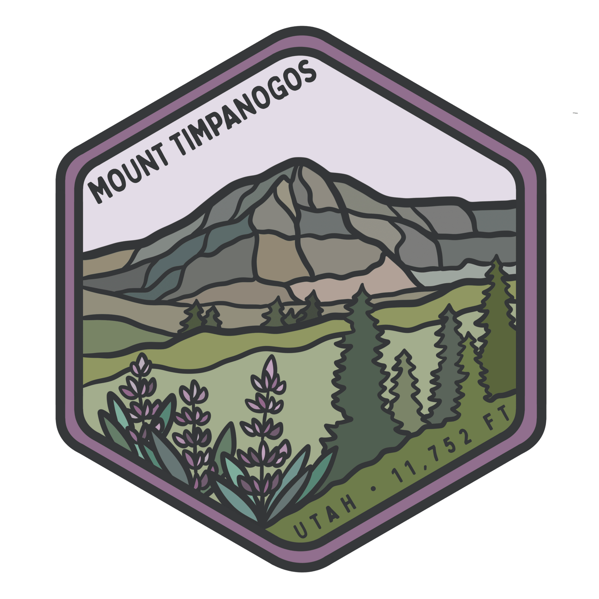 Mount Timpanogos Utah Vinyl Sticker - Wander Together Outfitters