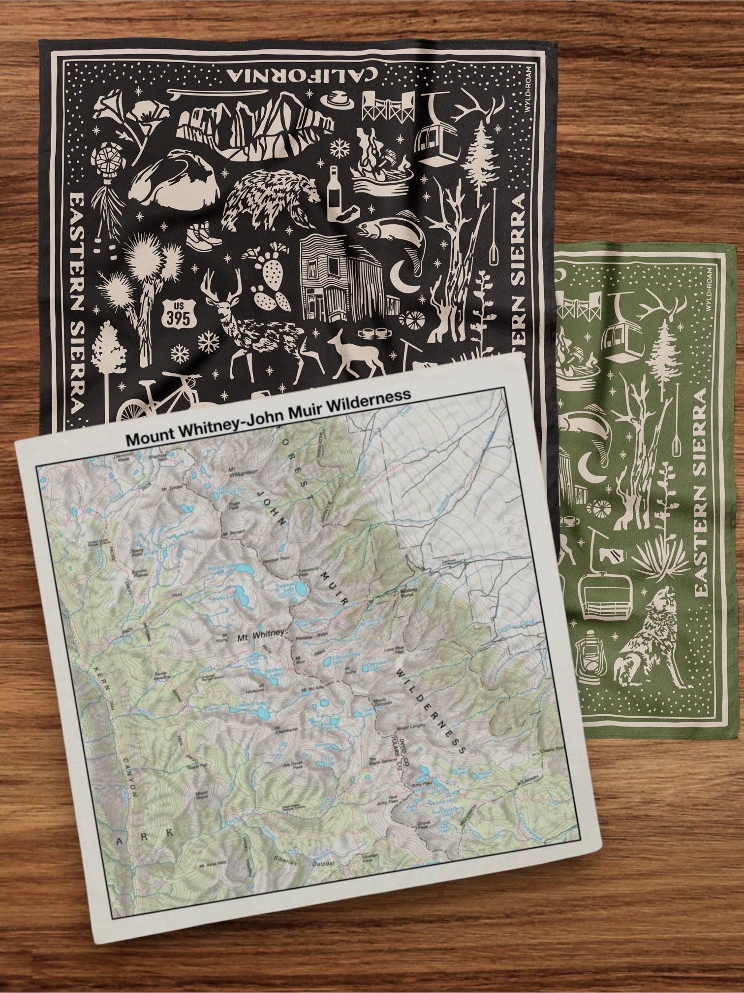 Mount Whitney John Muir Wilderness Bandana - Wander Together Outfitters