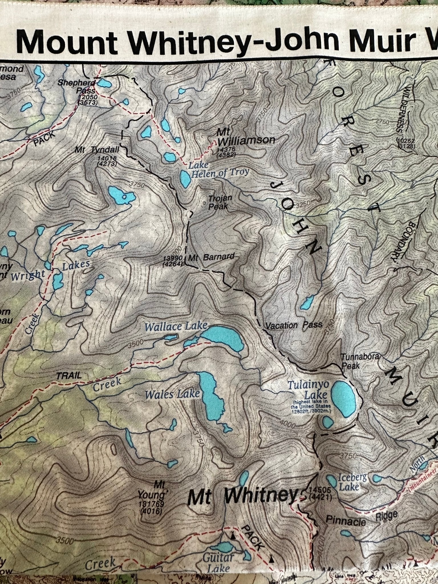 Mount Whitney John Muir Wilderness Bandana - Wander Together Outfitters