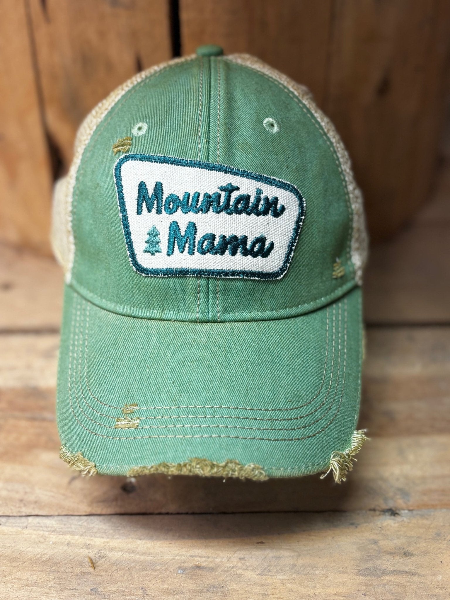 "Mountain Mama" Distressed Trucker Hat (Various Colors) - Wander Together Outfitters