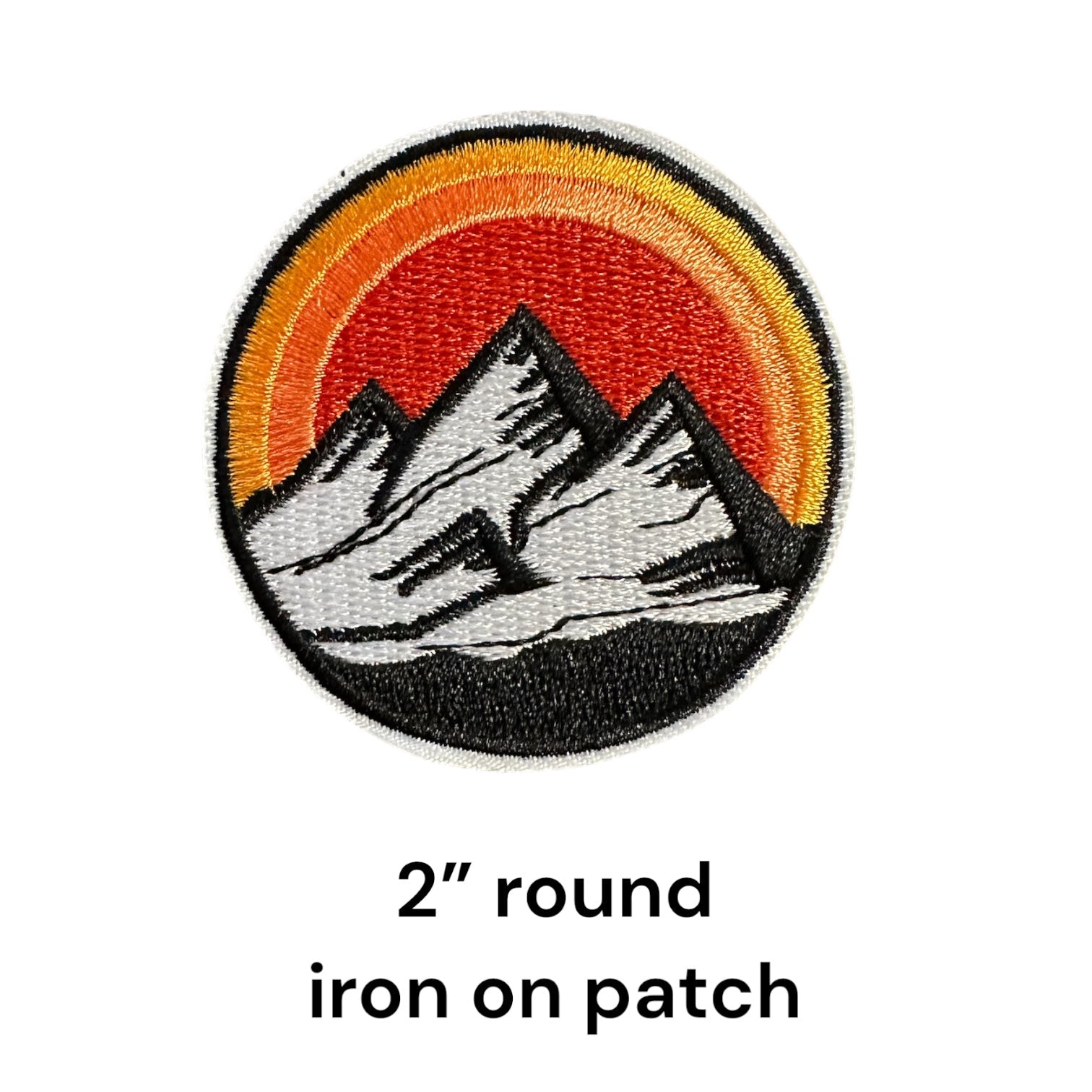 Mountain Scene Round 2" Iron On Patch - Wander Together Outfitters