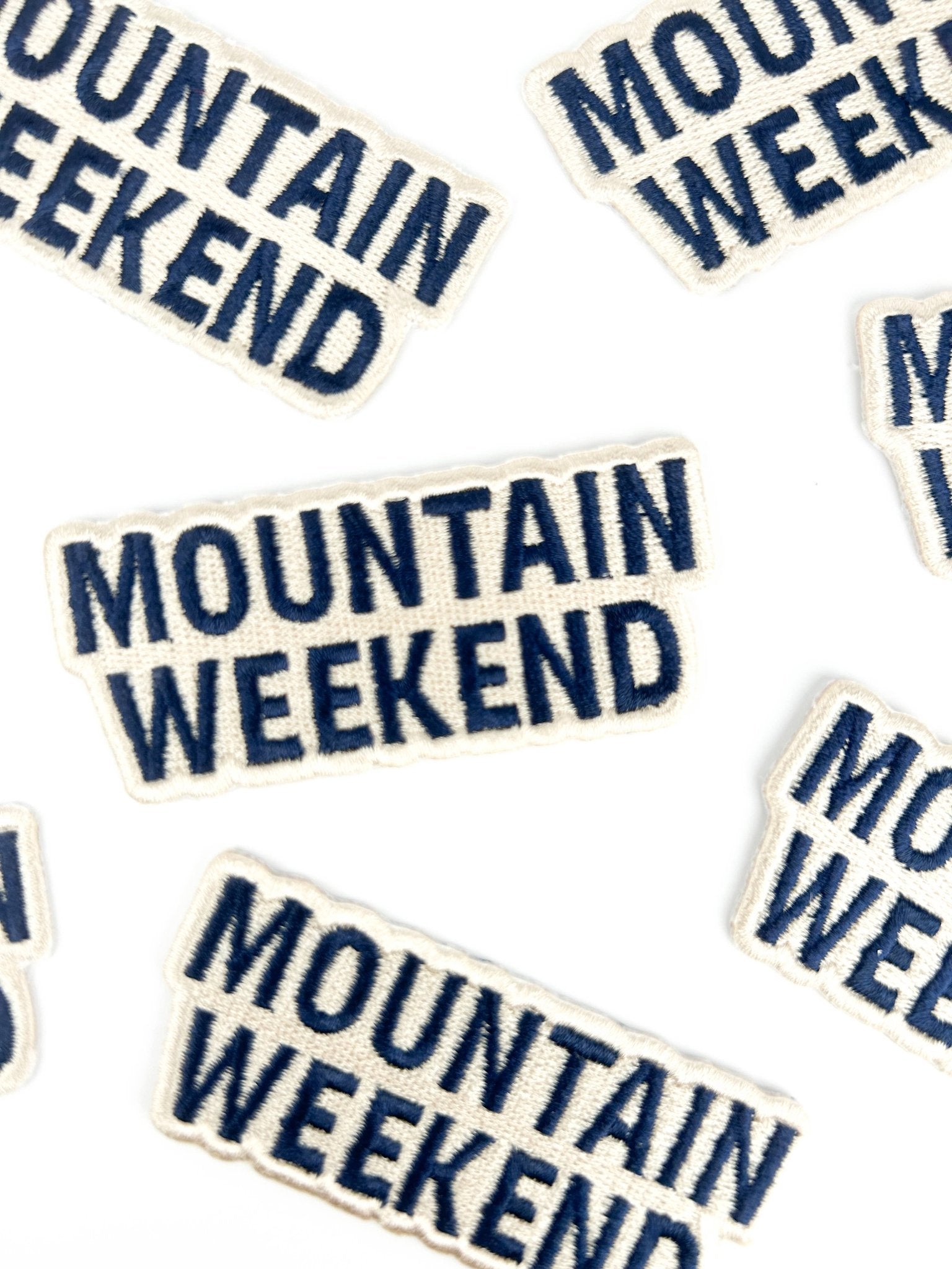 Mountain Weekend Patch Outdoor Adventure Embroidered Iron On - Wander Together Outfitters