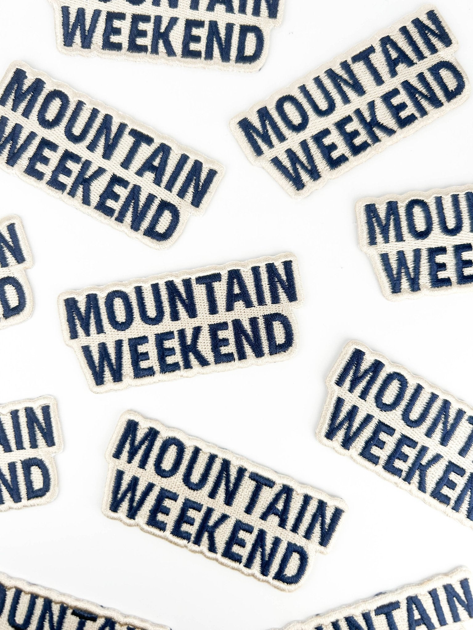 Mountain Weekend Patch Outdoor Adventure Embroidered Iron On - Wander Together Outfitters