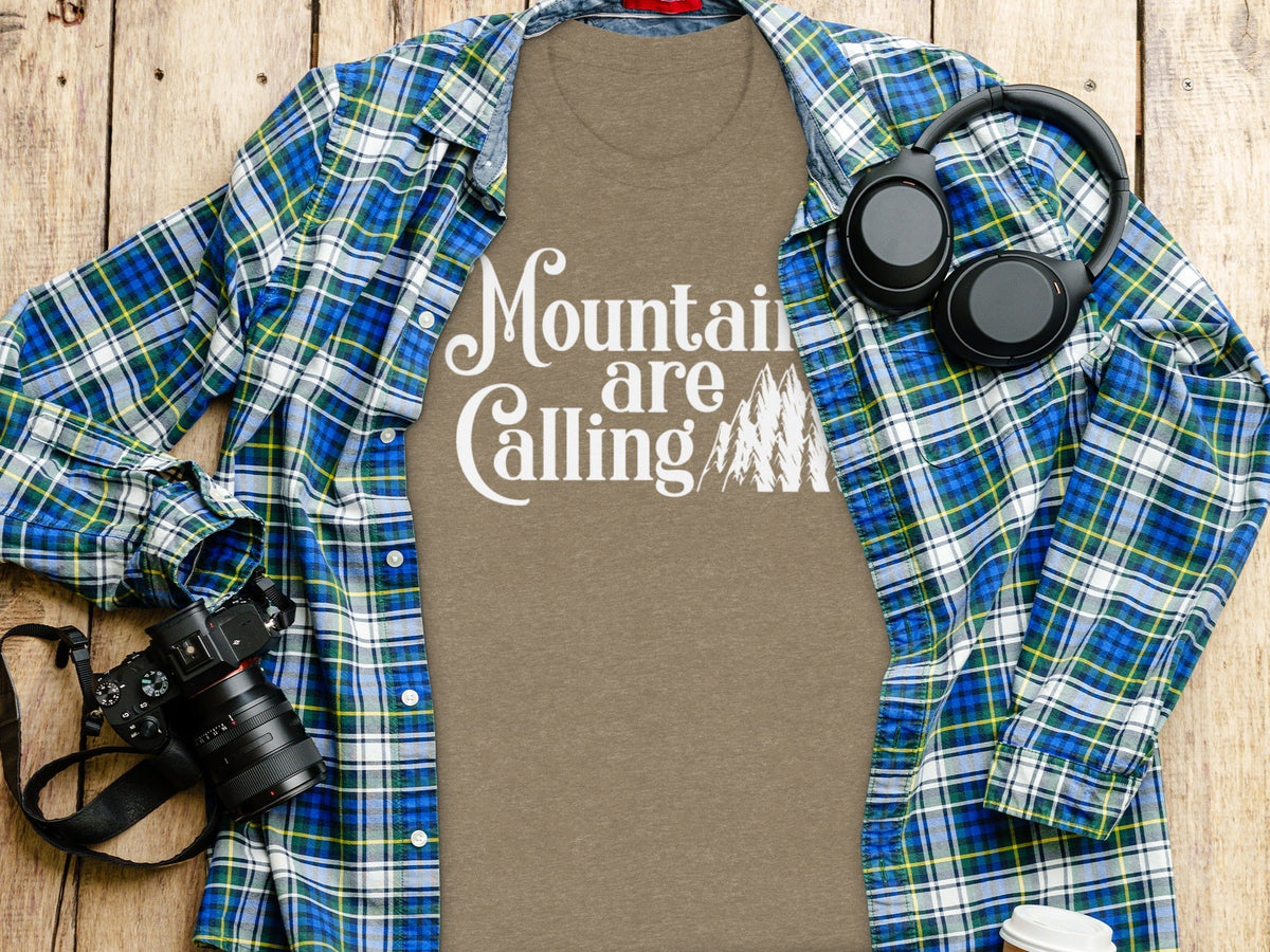 “Mountains Are Calling And I Must Go” Unisex Graphic Design T-Shirt - Wander Together Outfitters