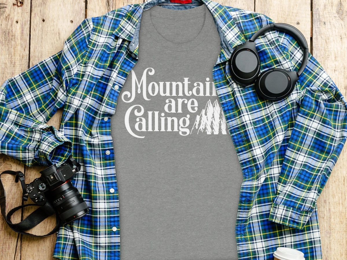 “Mountains Are Calling And I Must Go” Unisex Graphic Design T-Shirt - Wander Together Outfitters