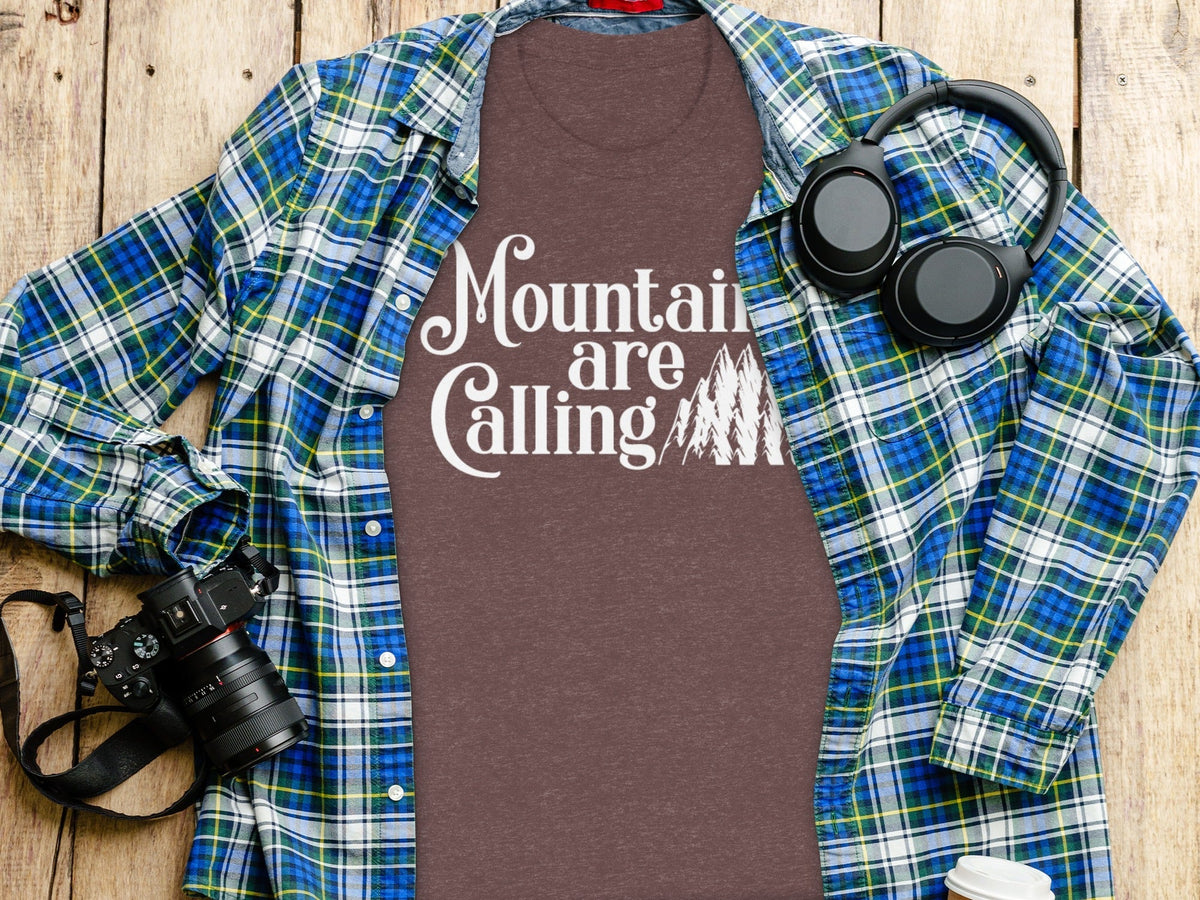 “Mountains Are Calling And I Must Go” Unisex Graphic Design T-Shirt - Wander Together Outfitters