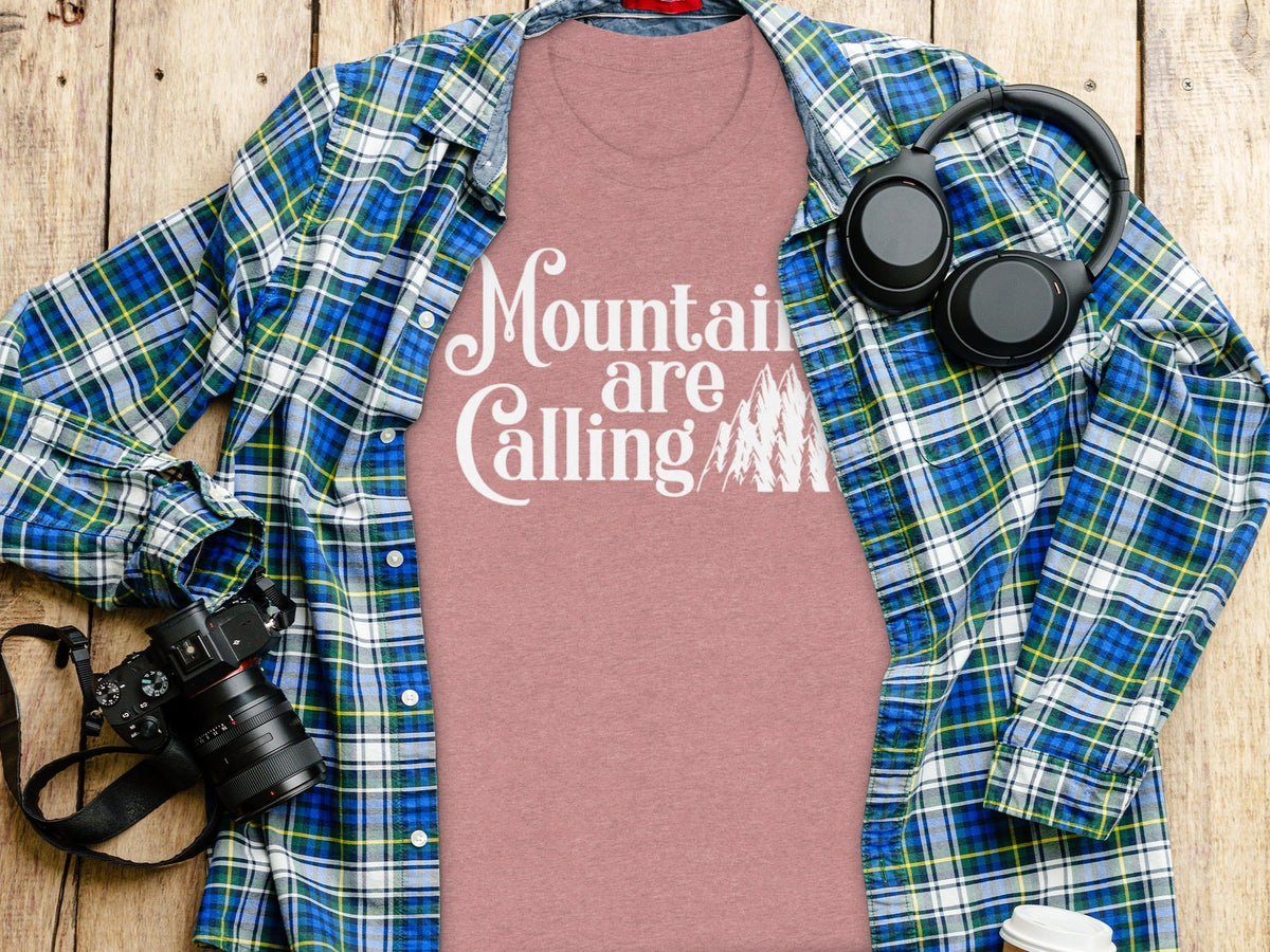 “Mountains Are Calling And I Must Go” Unisex Graphic Design T-Shirt - Wander Together Outfitters