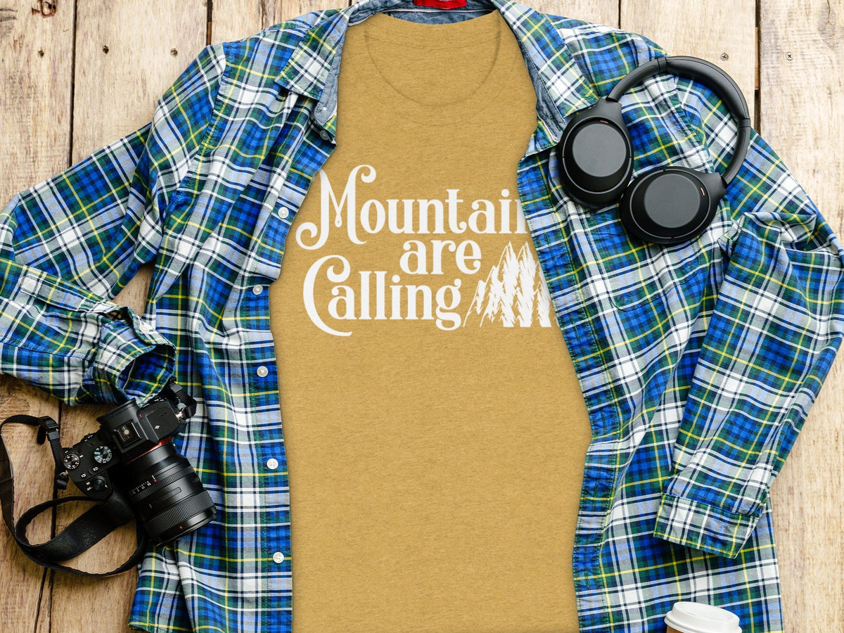 “Mountains Are Calling And I Must Go” Unisex Graphic Design T-Shirt - Wander Together Outfitters