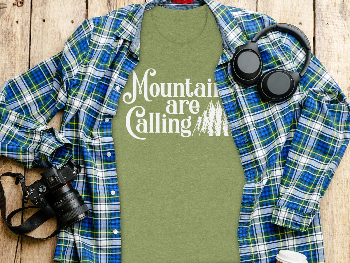 “Mountains Are Calling And I Must Go” Unisex Graphic Design T-Shirt - Wander Together Outfitters