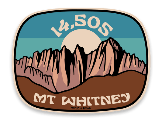 Mt. Whitney, 14,505 Vinyl Sticker - Wander Together Outfitters