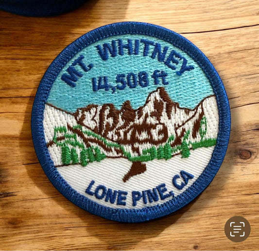 Mt. Whitney Embroidered Iron On Patch - Wander Together Outfitters