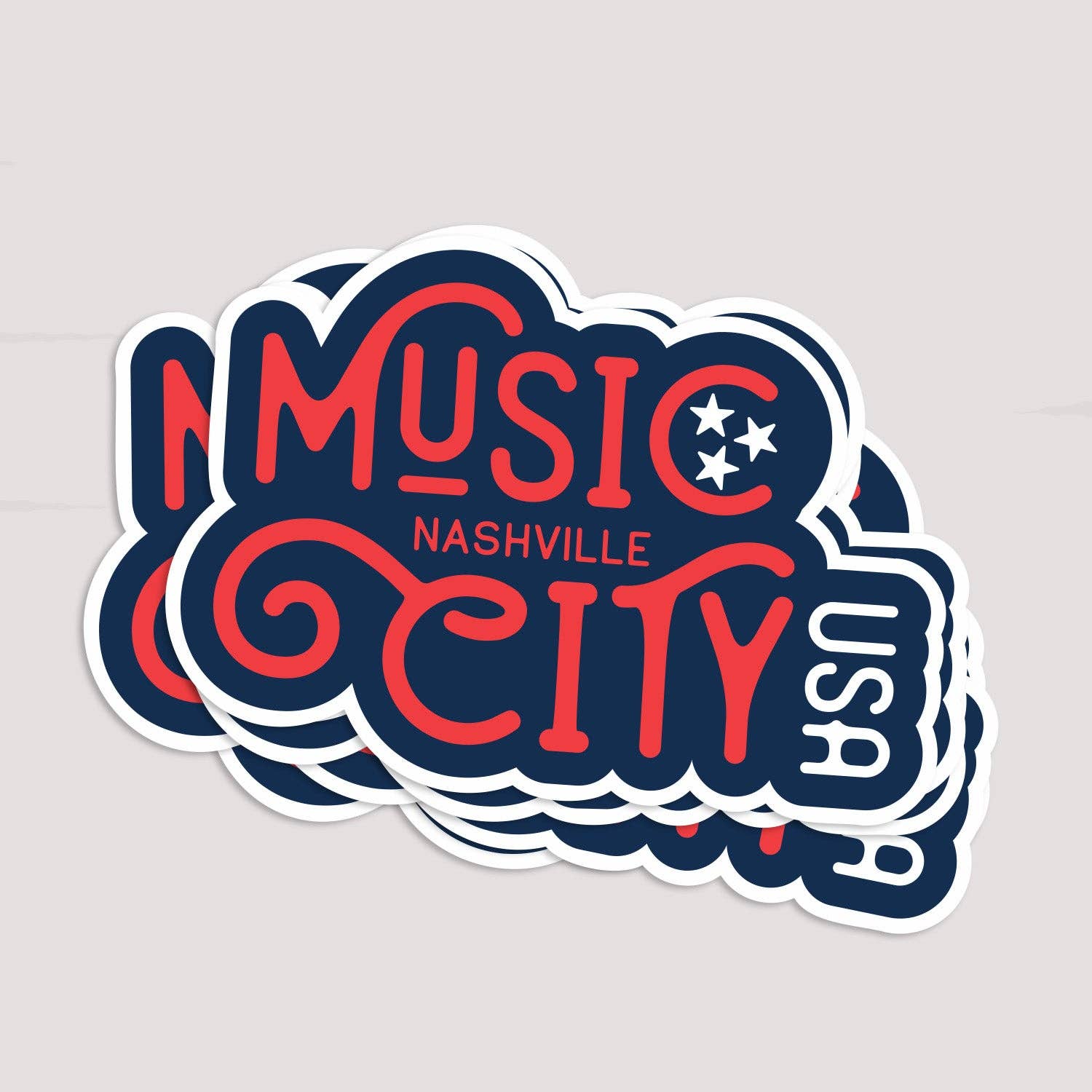 "Music City Nashville USA" Vinyl Sticker - Wander Together Outfitters
