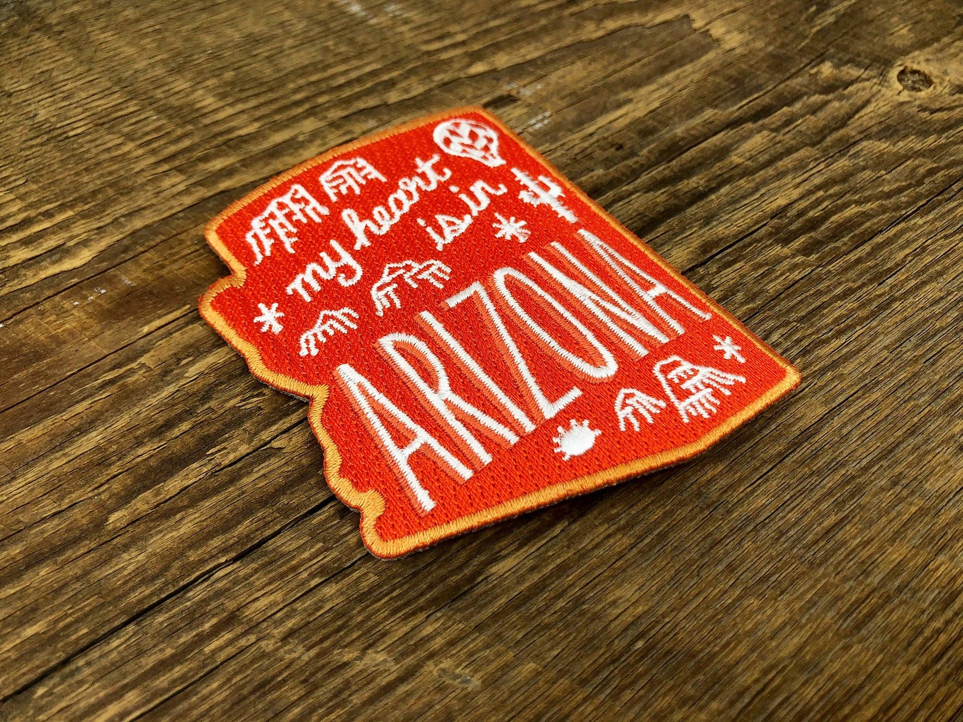 “My Heart Is In Arizona” Iron On Patch - Wander Together Outfitters