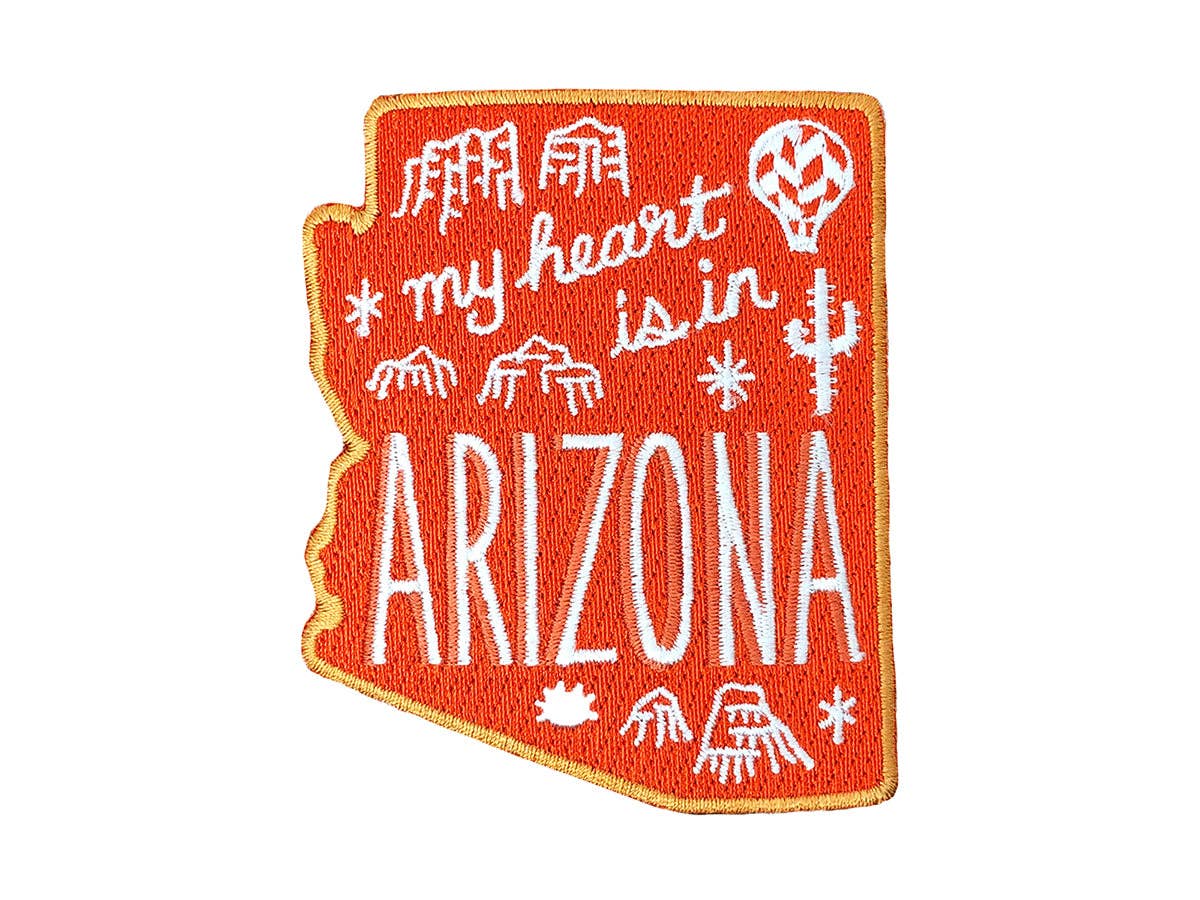 “My Heart Is In Arizona” Iron On Patch - Wander Together Outfitters