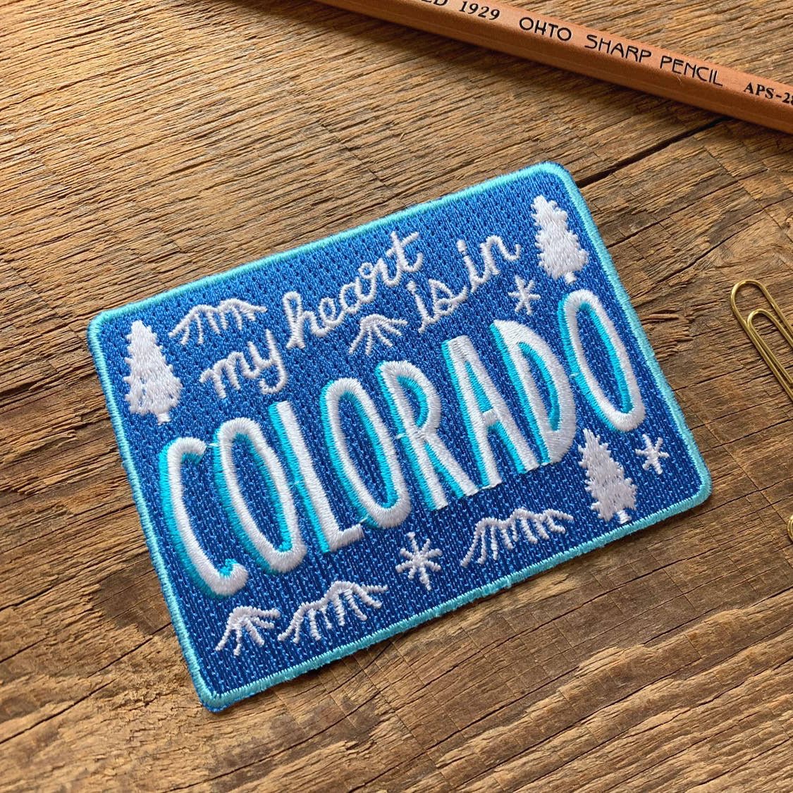 "My Heart Is In Colorado" Embroidered Iron On Patch - Wander Together Outfitters