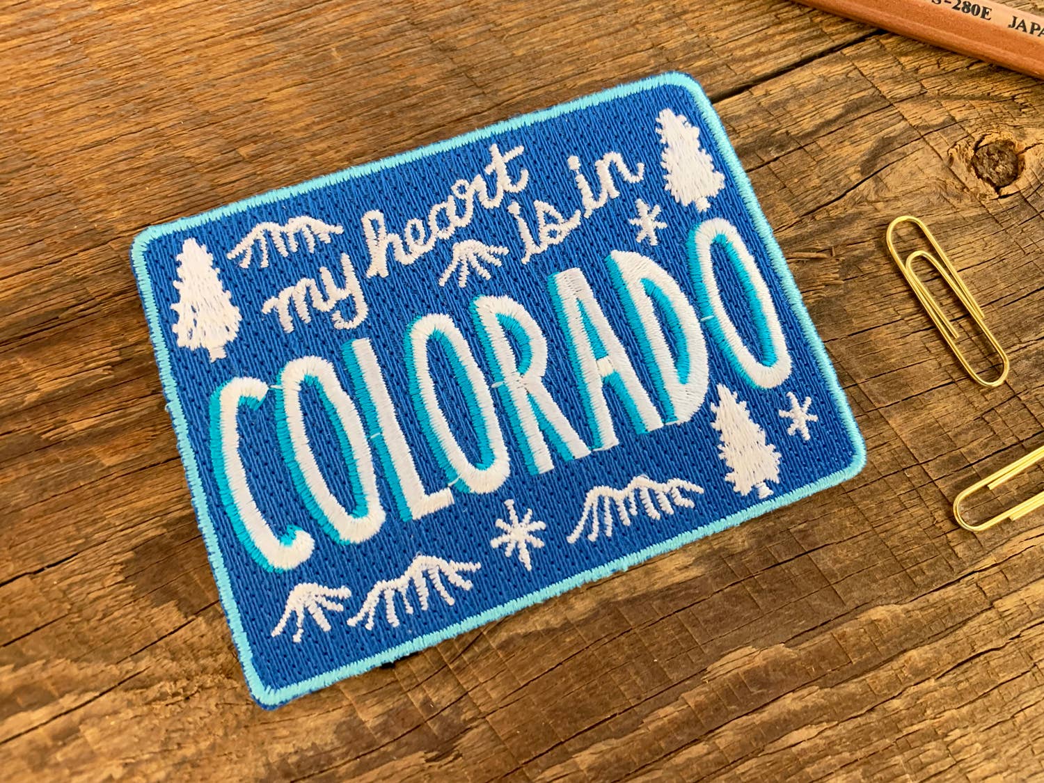 "My Heart Is In Colorado" Embroidered Iron On Patch - Wander Together Outfitters
