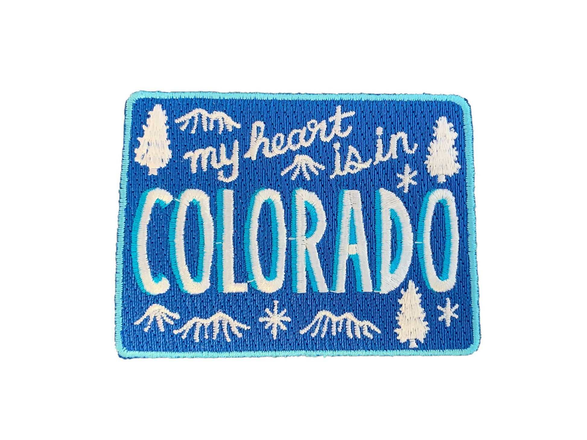 "My Heart Is In Colorado" Embroidered Iron On Patch - Wander Together Outfitters