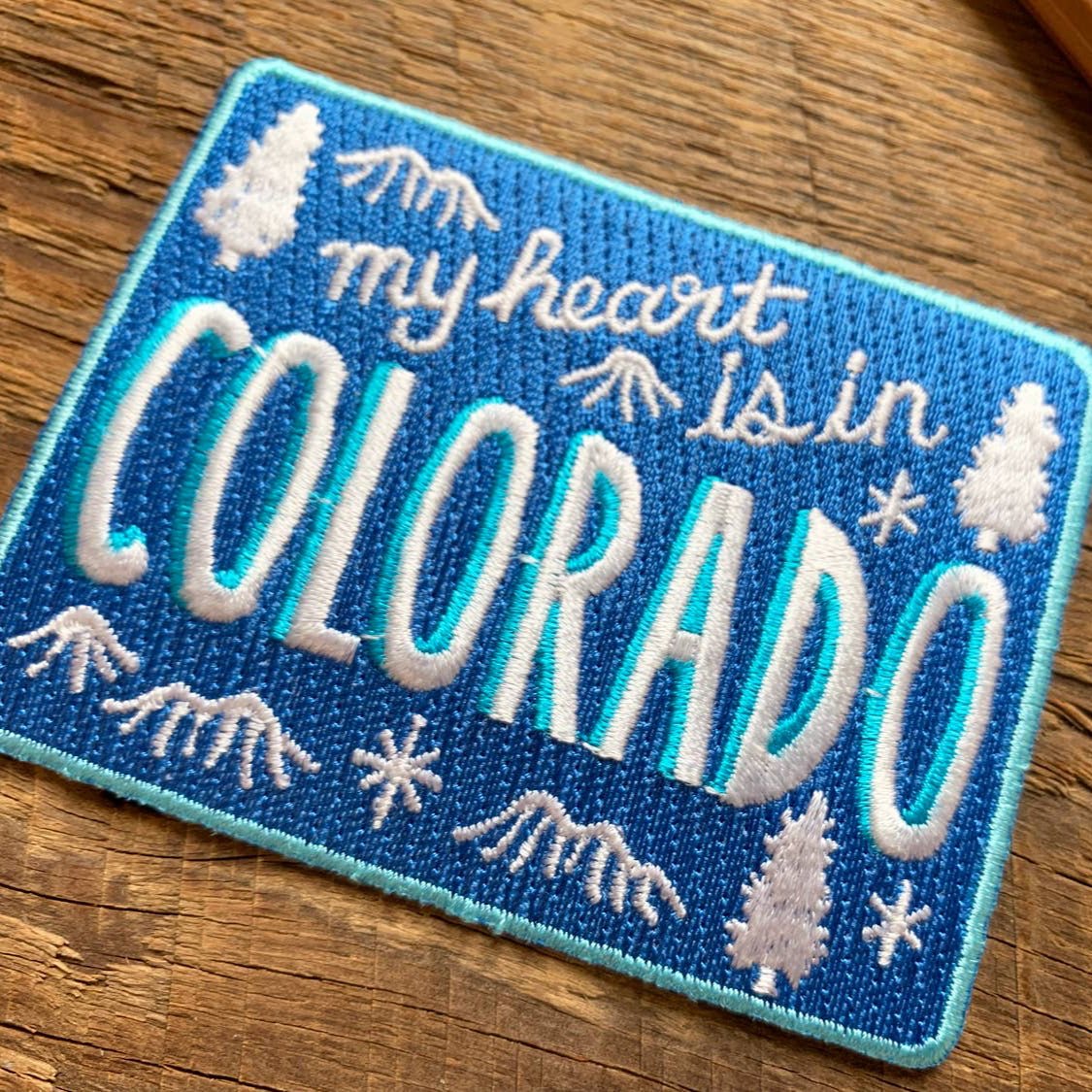 "My Heart Is In Colorado" Embroidered Iron On Patch - Wander Together Outfitters
