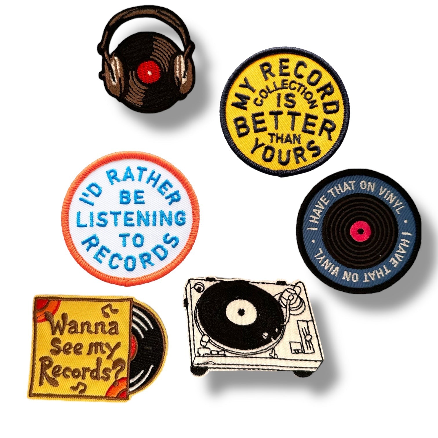 "My Record Collection Is Better" Embroidered Iron On Patch - Wander Together Outfitters