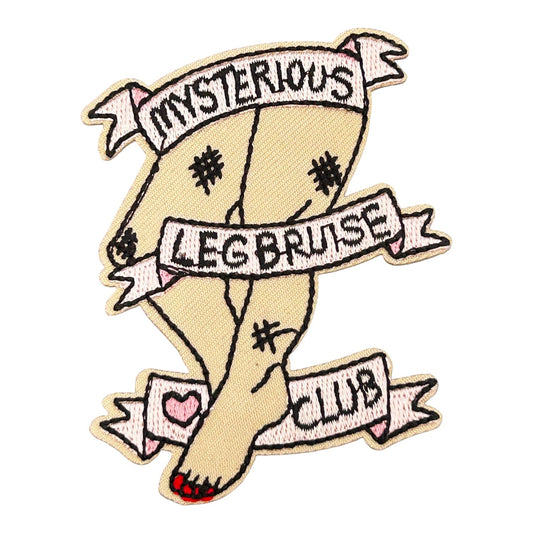 "Mysterious Leg Bruise Club" Embroidered Iron On Patch - Wander Together Outfitters