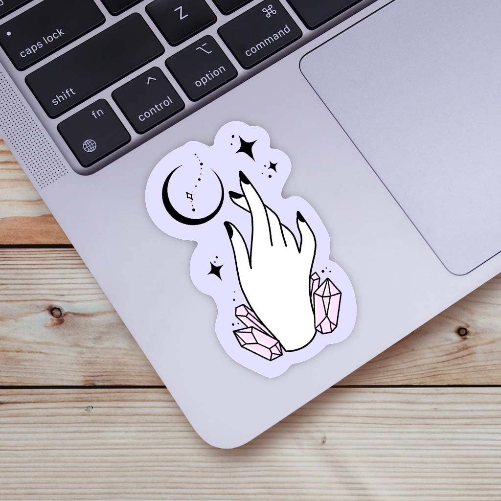 Mystic Crystals and Moon Sticker (Purple) - Wander Together Outfitters