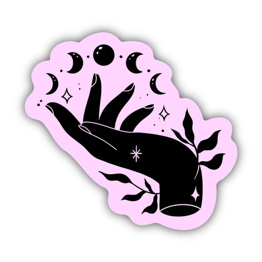 Mystic Hand and Moon Phase Sticker - Wander Together Outfitters