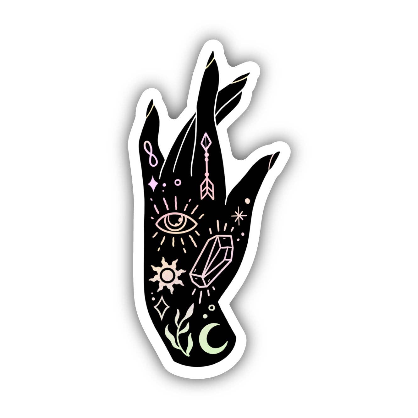 Mystic Hand Sticker (Black and Pink) - Wander Together Outfitters