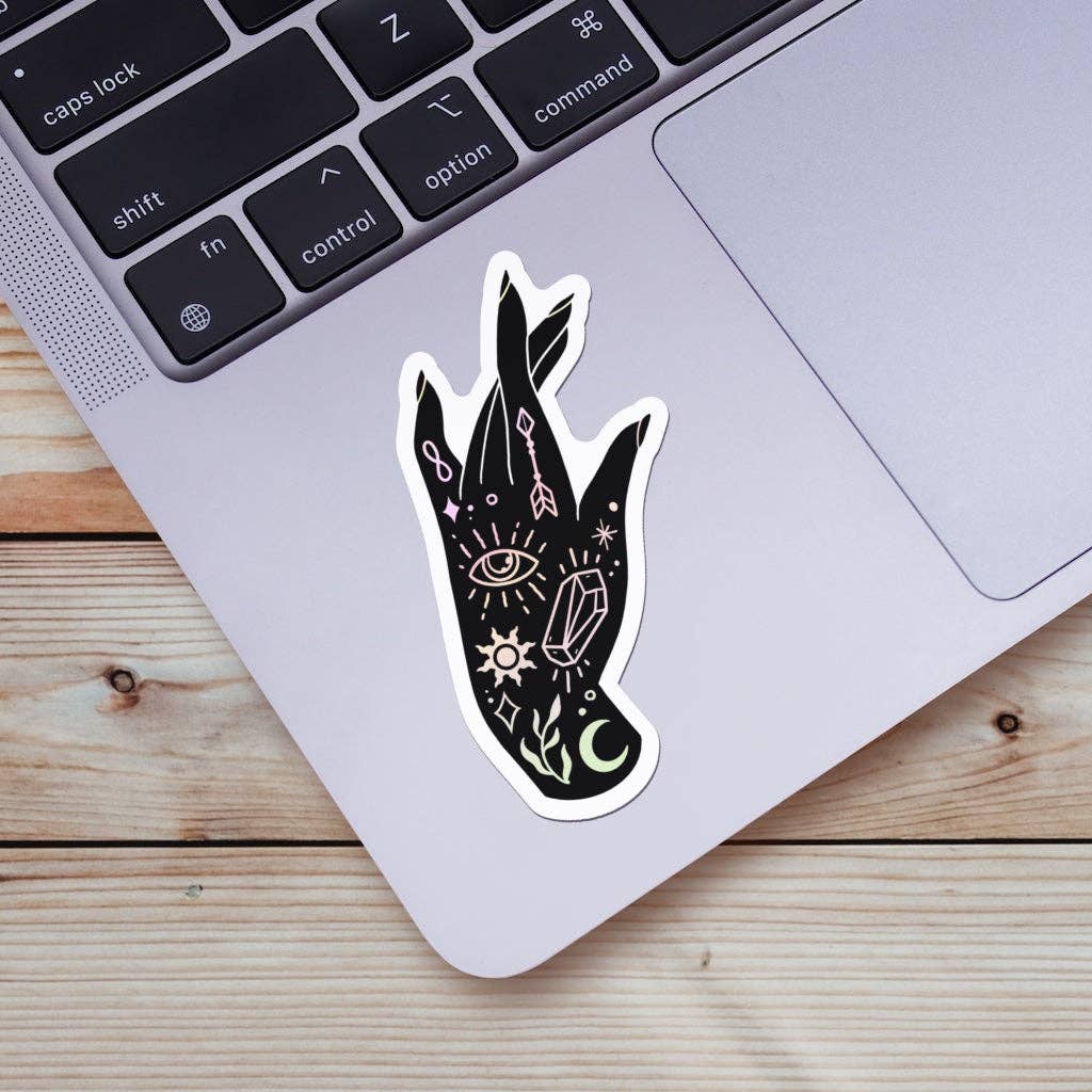 Mystic Hand Sticker (Black and Pink) - Wander Together Outfitters