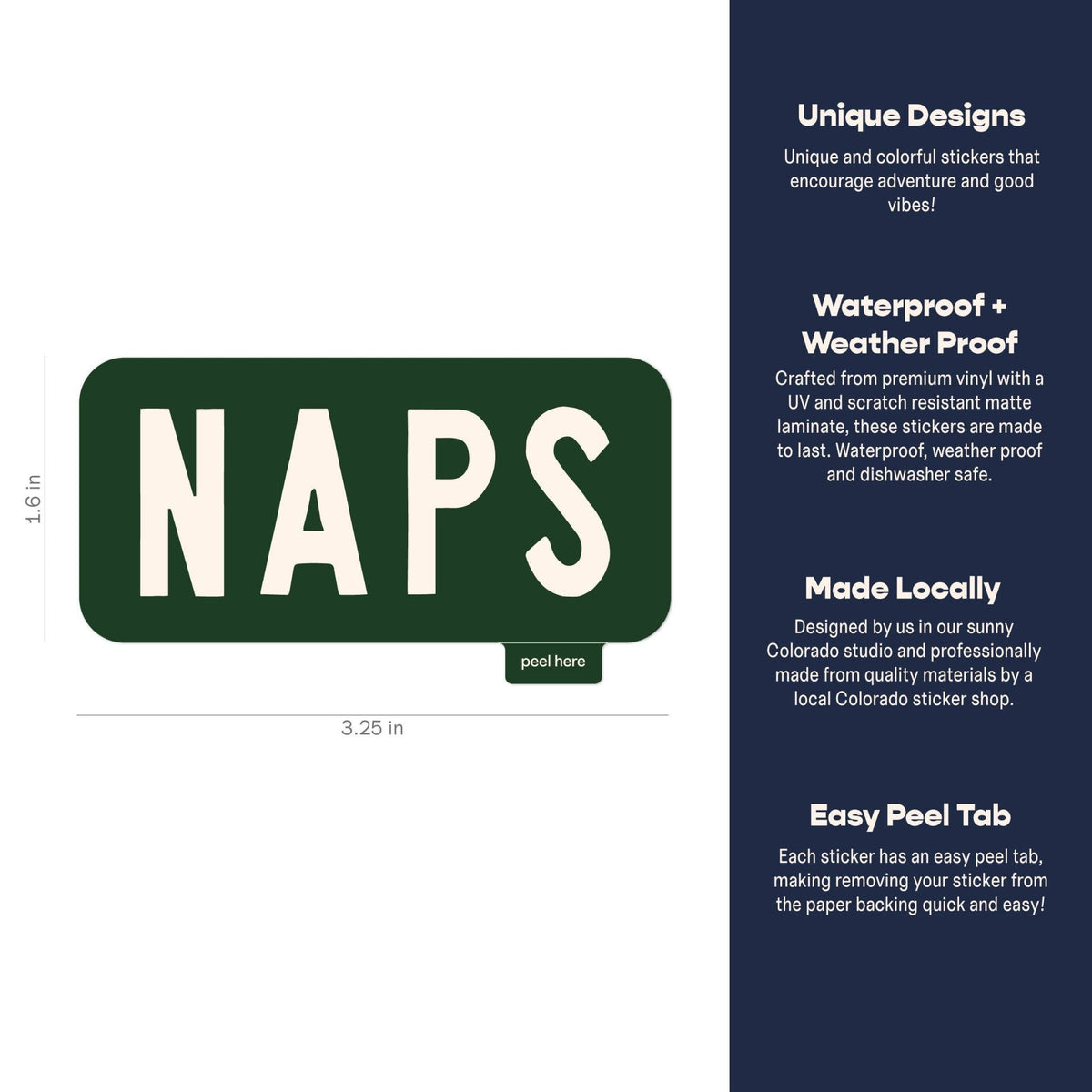 "NAPS" Vinyl Sticker - Wander Together Outfitters