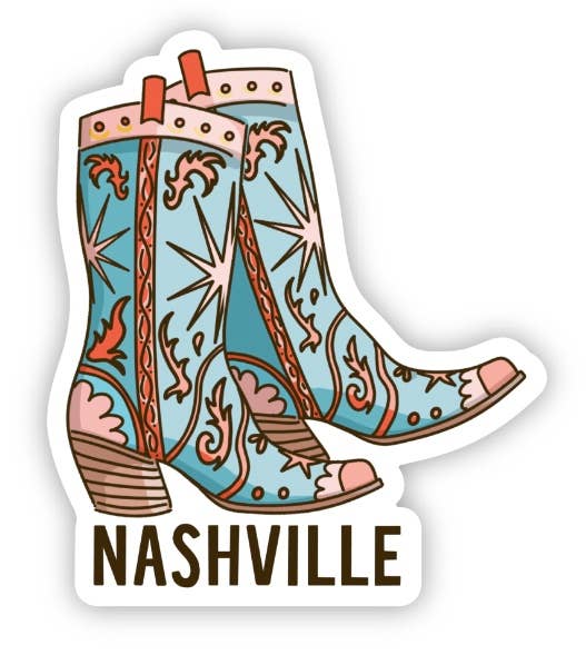 Nashville Cowboy Cowgirl Themed Boots Hats Stickers (Various) - Wander Together Outfitters
